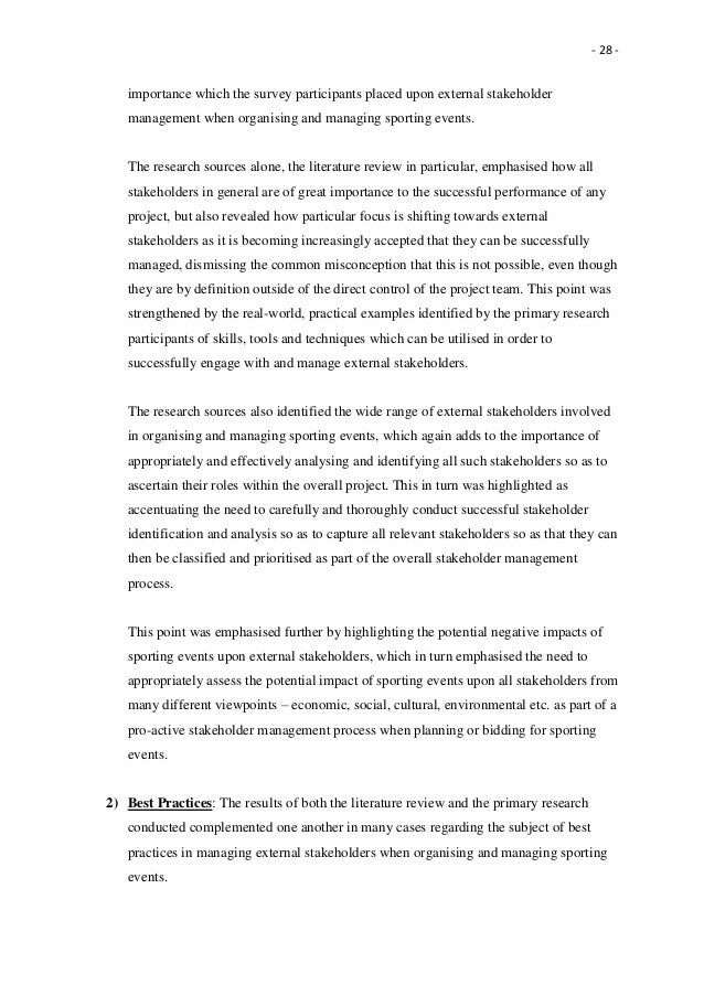 sport event management thesis